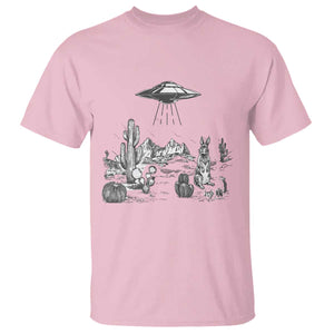 Funny Western Easter Day UFO Bunny Alien T Shirt TS11 Light Pink Print Your Wear