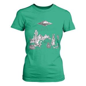 Funny Western Easter Day UFO Bunny Alien T Shirt For Women TS11 Irish Green Print Your Wear