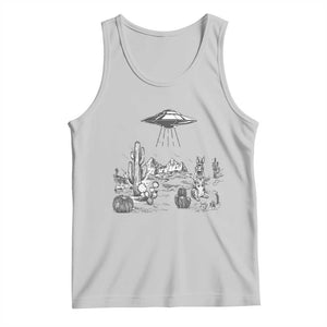 Funny Western Easter Day UFO Bunny Alien Tank Top TS11 Ash Print Your Wear