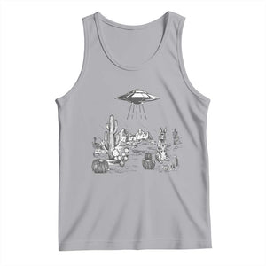 Funny Western Easter Day UFO Bunny Alien Tank Top TS11 Athletic Heather Print Your Wear