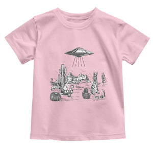 Funny Western Easter Day UFO Bunny Alien Toddler T Shirt TS11 Light Pink Print Your Wear