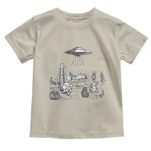 Funny Western Easter Day UFO Bunny Alien Toddler T Shirt TS11 Sand Print Your Wear