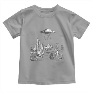 Funny Western Easter Day UFO Bunny Alien Toddler T Shirt TS11 Sport Gray Print Your Wear