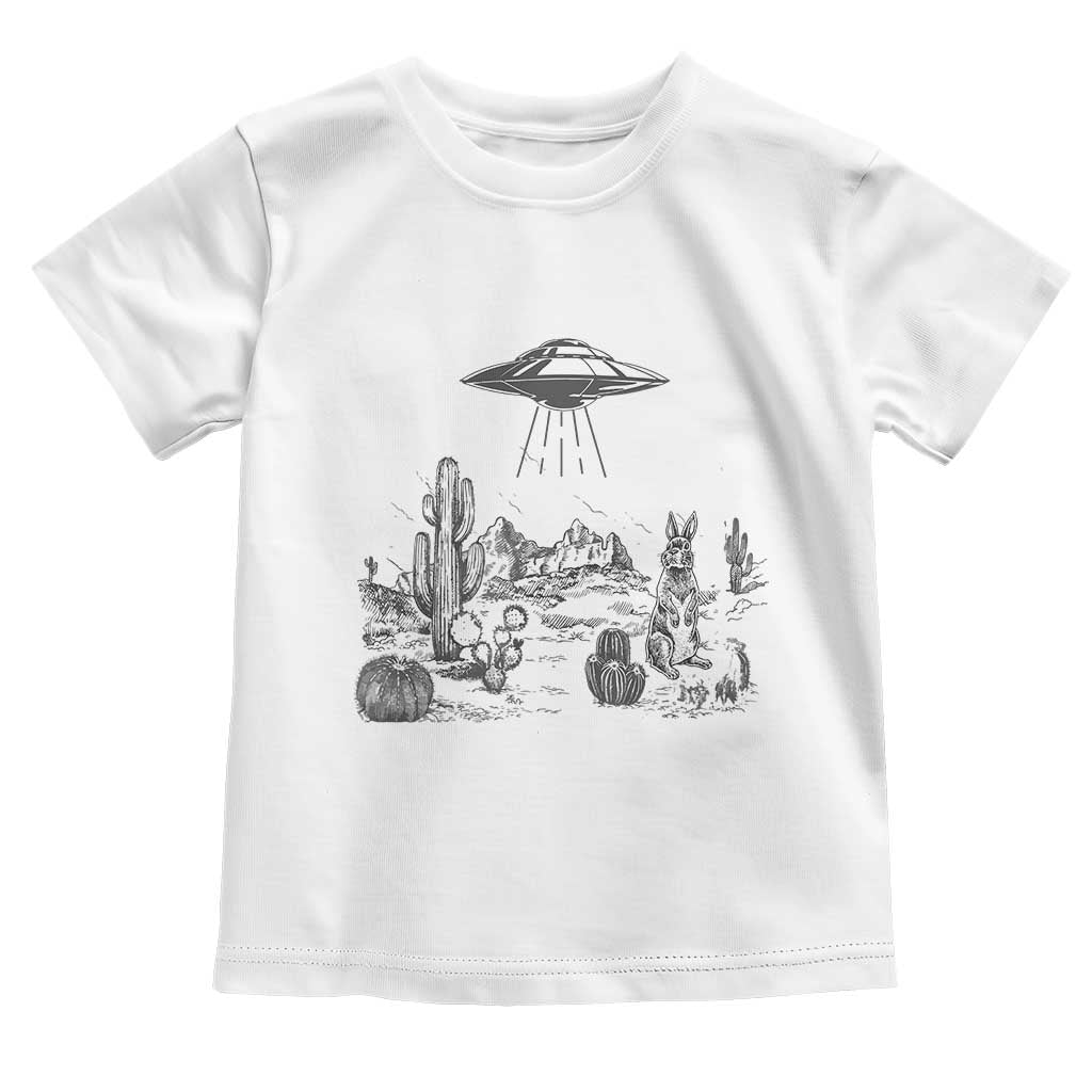 Funny Western Easter Day UFO Bunny Alien Toddler T Shirt TS11 White Print Your Wear