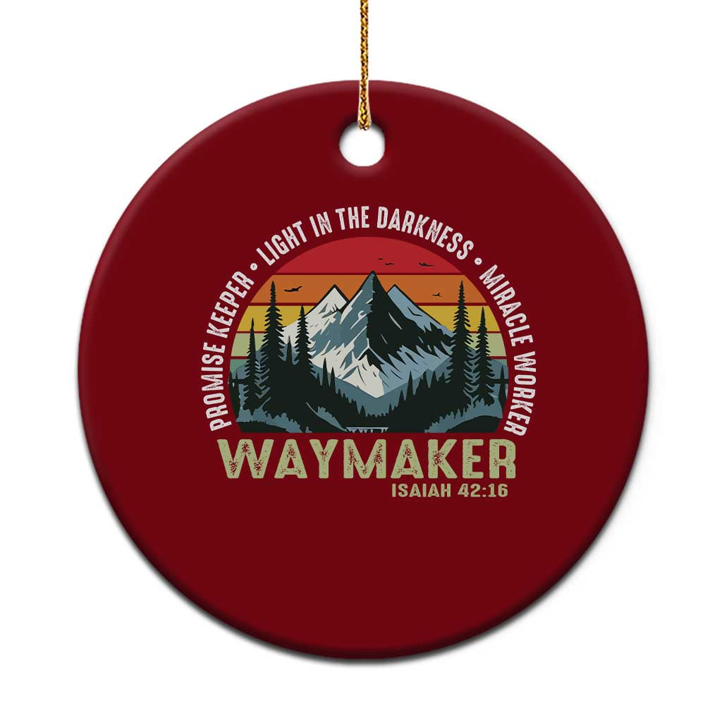 Religious Christian Waymaker Ceramic Ornament Promise Keeper Light In The Darkness Miracle Worker TS11 1pc Red Print Your Wear