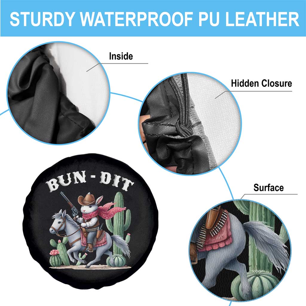 Funny Easter Day Western Spare Tire Cover Bun-dit Country Rabbit Cowboy Rodeo TS11 Print Your Wear
