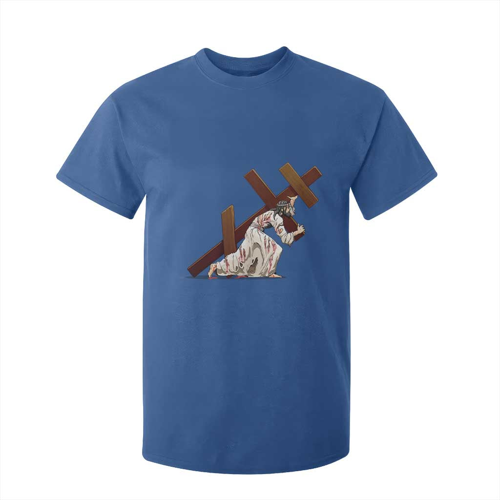 Orthodox Easter Jesus Is Carrying The Orthodox Cross T Shirt For Kid TS11 Royal Blue Print Your Wear