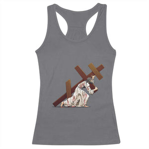 Orthodox Easter Jesus Is Carrying The Orthodox Cross Racerback Tank Top TS11 Charcoal Print Your Wear