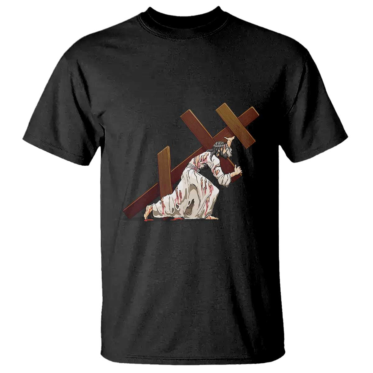 Orthodox Easter Jesus Is Carrying The Orthodox Cross T Shirt TS11 Black Print Your Wear