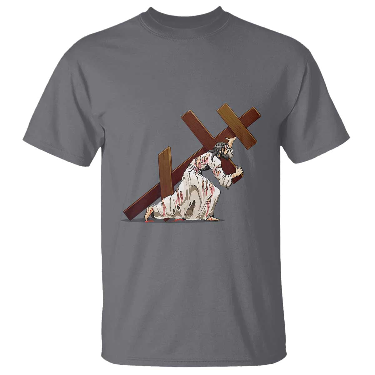 Orthodox Easter Jesus Is Carrying The Orthodox Cross T Shirt TS11 Charcoal Print Your Wear
