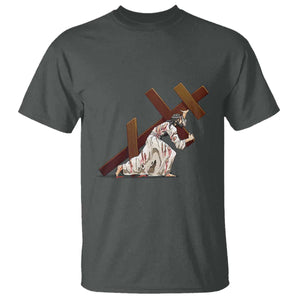 Orthodox Easter Jesus Is Carrying The Orthodox Cross T Shirt TS11 Dark Heather Print Your Wear