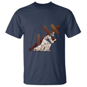 Orthodox Easter Jesus Is Carrying The Orthodox Cross T Shirt TS11 Navy Print Your Wear