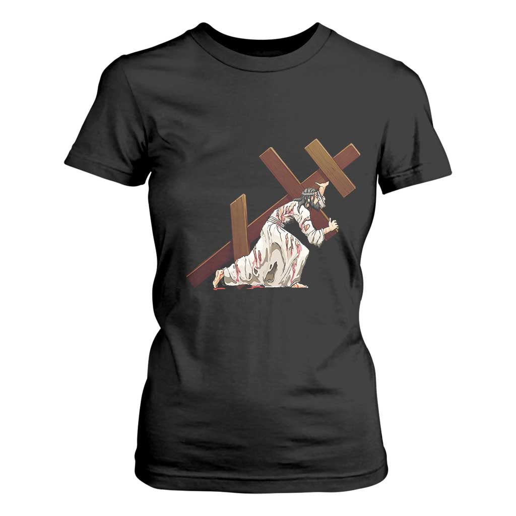 Orthodox Easter Jesus Is Carrying The Orthodox Cross T Shirt For Women TS11 Black Print Your Wear