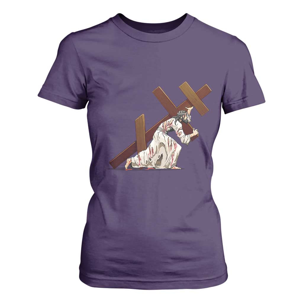 Orthodox Easter Jesus Is Carrying The Orthodox Cross T Shirt For Women TS11 Purple Print Your Wear