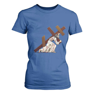 Orthodox Easter Jesus Is Carrying The Orthodox Cross T Shirt For Women TS11 Royal Blue Print Your Wear