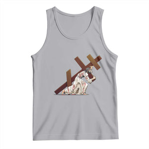 Orthodox Easter Jesus Is Carrying The Orthodox Cross Tank Top TS11 Athletic Heather Print Your Wear