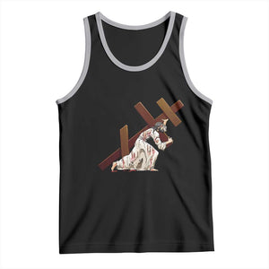 Orthodox Easter Jesus Is Carrying The Orthodox Cross Tank Top TS11 Black Athletic Heather Print Your Wear