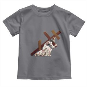 Orthodox Easter Jesus Is Carrying The Orthodox Cross Toddler T Shirt TS11 Charcoal Print Your Wear