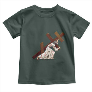 Orthodox Easter Jesus Is Carrying The Orthodox Cross Toddler T Shirt TS11 Dark Forest Green Print Your Wear