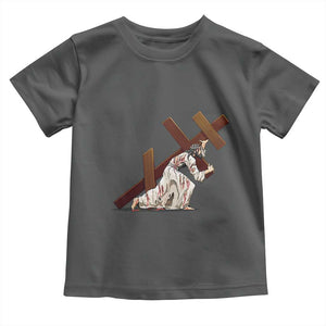 Orthodox Easter Jesus Is Carrying The Orthodox Cross Toddler T Shirt TS11 Dark Heather Print Your Wear