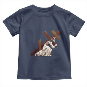 Orthodox Easter Jesus Is Carrying The Orthodox Cross Toddler T Shirt TS11 Navy Print Your Wear