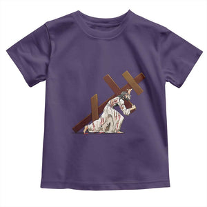 Orthodox Easter Jesus Is Carrying The Orthodox Cross Toddler T Shirt TS11 Purple Print Your Wear