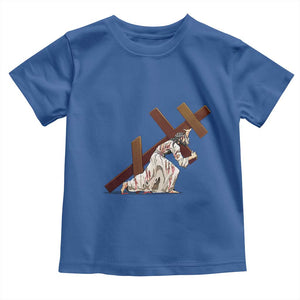 Orthodox Easter Jesus Is Carrying The Orthodox Cross Toddler T Shirt TS11 Royal Blue Print Your Wear