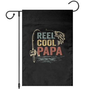 Funny Reel Cool Papa Garden Flag Fishing Dad Fisherman Father's Day TS11 Black Print Your Wear