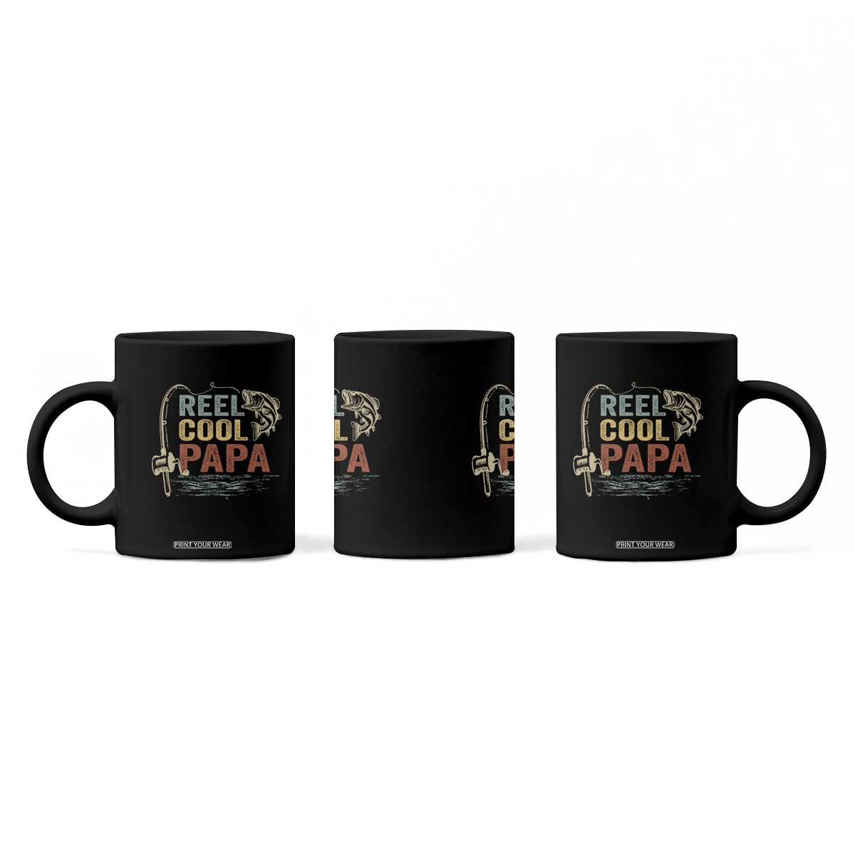 Funny Reel Cool Papa Coffee Mug Fishing Dad Fisherman Father's Day TS11 Print Your Wear