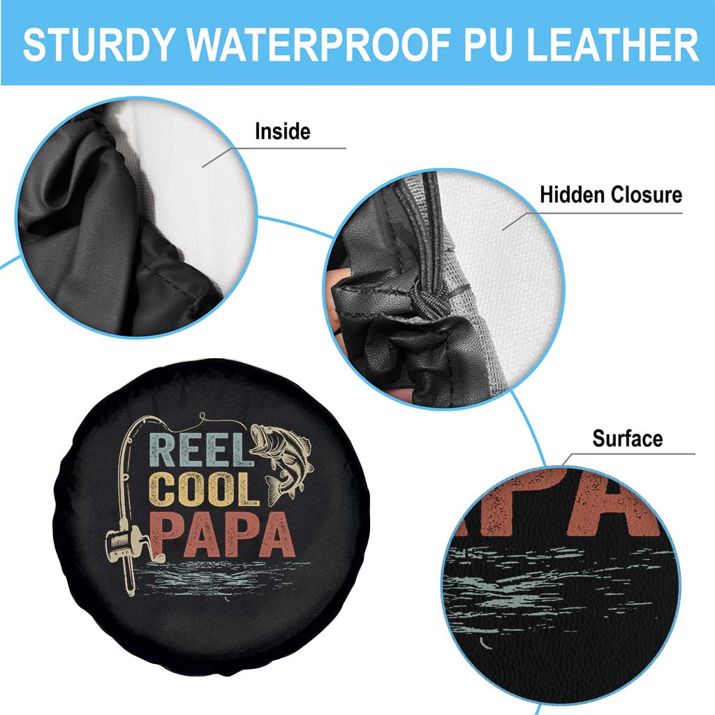 Funny Reel Cool Papa Spare Tire Cover Fishing Dad Fisherman Father's Day TS11 Print Your Wear