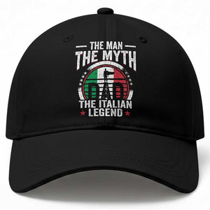 Funny Italian Dad Baseball Cap The Man The Myth The Italian Legend TS11 Print Your Wear