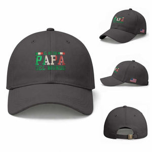 Funny El Mejor Papa Del Mundo Baseball Cap Mexican Father TS11 Baseball Cap Universal Fit Dark Gray Print Your Wear