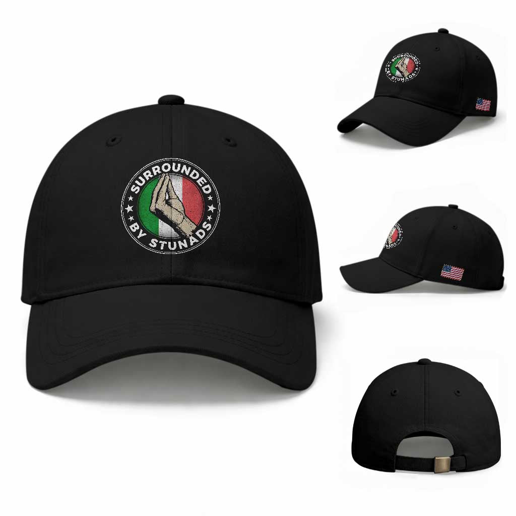 Funny Italian Slang Baseball Cap Surrounded By Stunads Che Vuoi TS11 Baseball Cap Universal Fit Black Print Your Wear