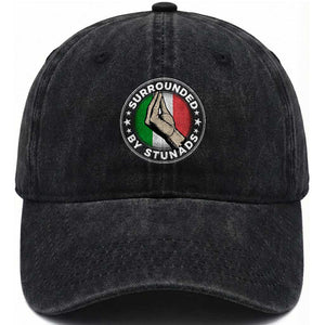 Funny Italian Slang Washed Cotton Baseball Cap Surrounded By Stunads Che Vuoi TS11 Print Your Wear