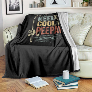 Funny Reel Cool Peepaw Throw Blanket Fishing Grandpa Fisherman Father's Day TS11 Print Your Wear