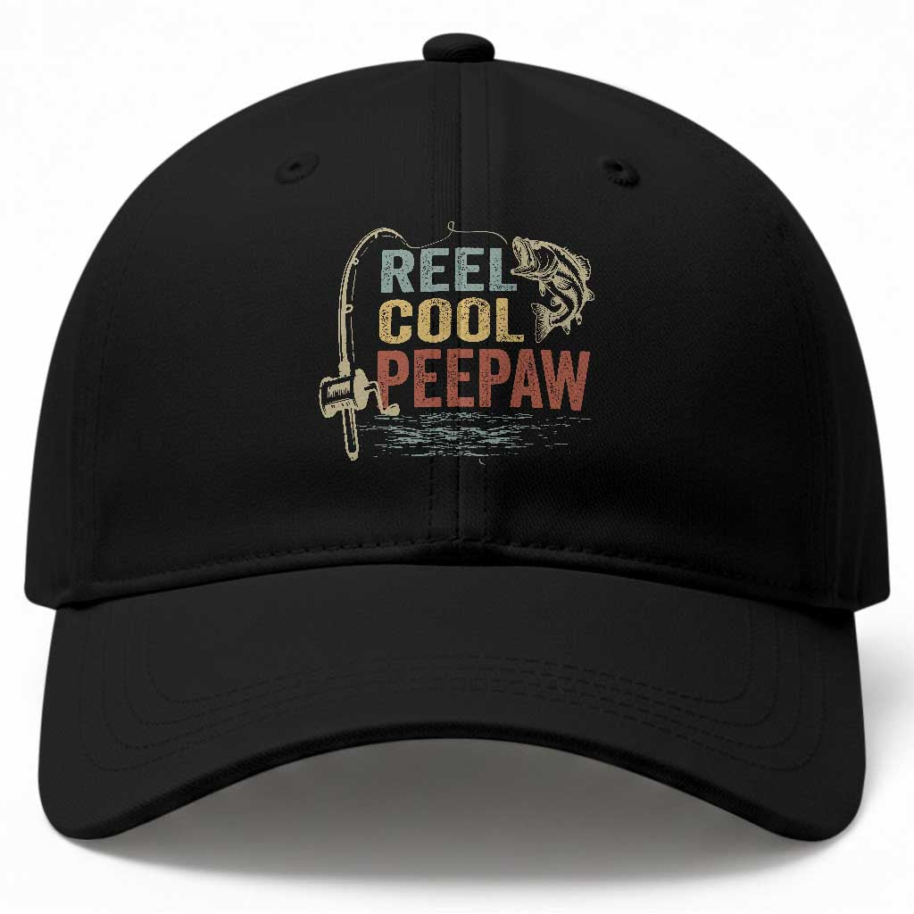 Funny Reel Cool Peepaw Baseball Cap Fishing Grandpa Fisherman Father's Day TS11 Print Your Wear