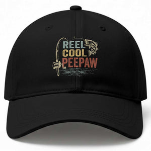 Funny Reel Cool Peepaw Baseball Cap Fishing Grandpa Fisherman Father's Day TS11 Print Your Wear
