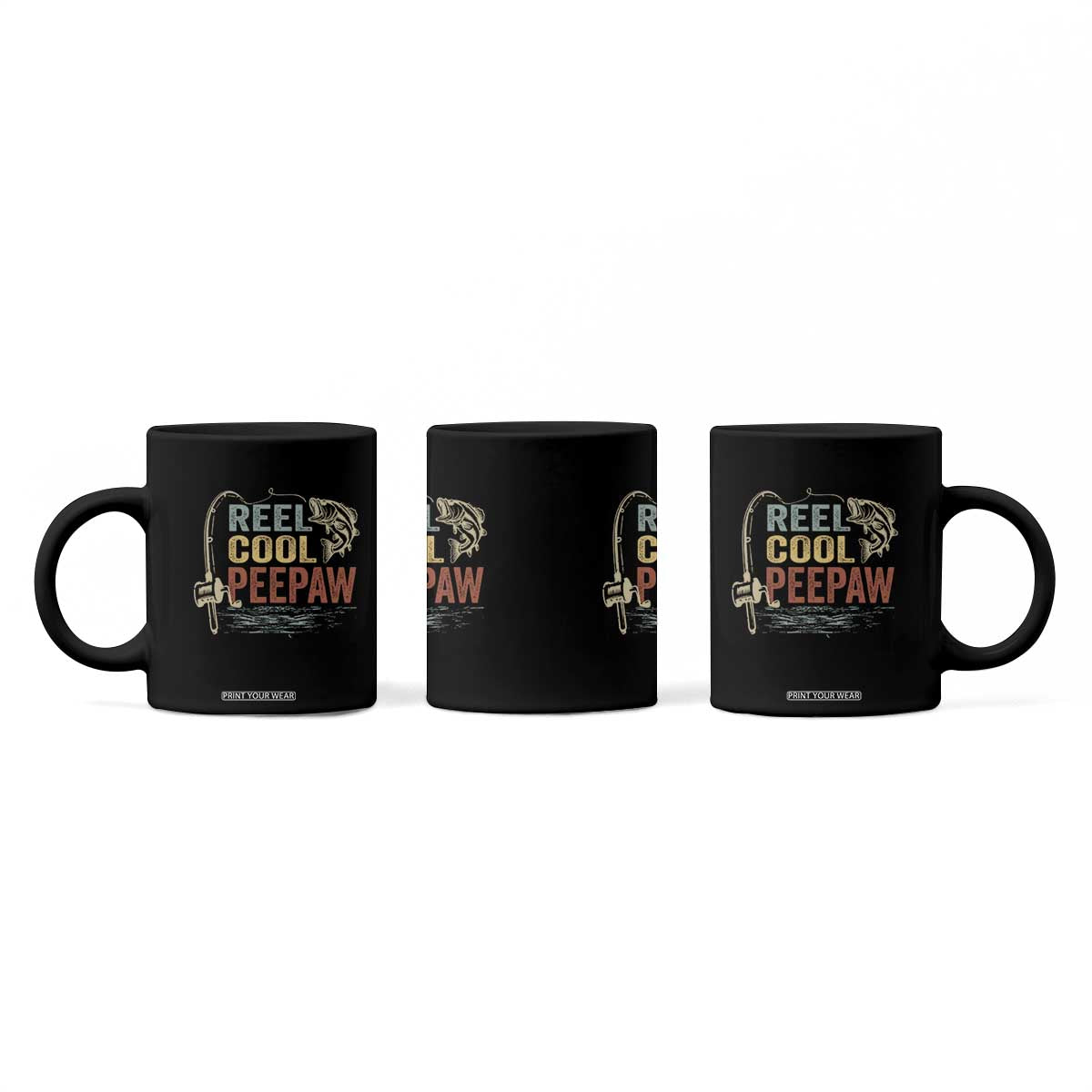 Funny Reel Cool Peepaw Coffee Mug Fishing Grandpa Fisherman Father's Day TS11 Print Your Wear