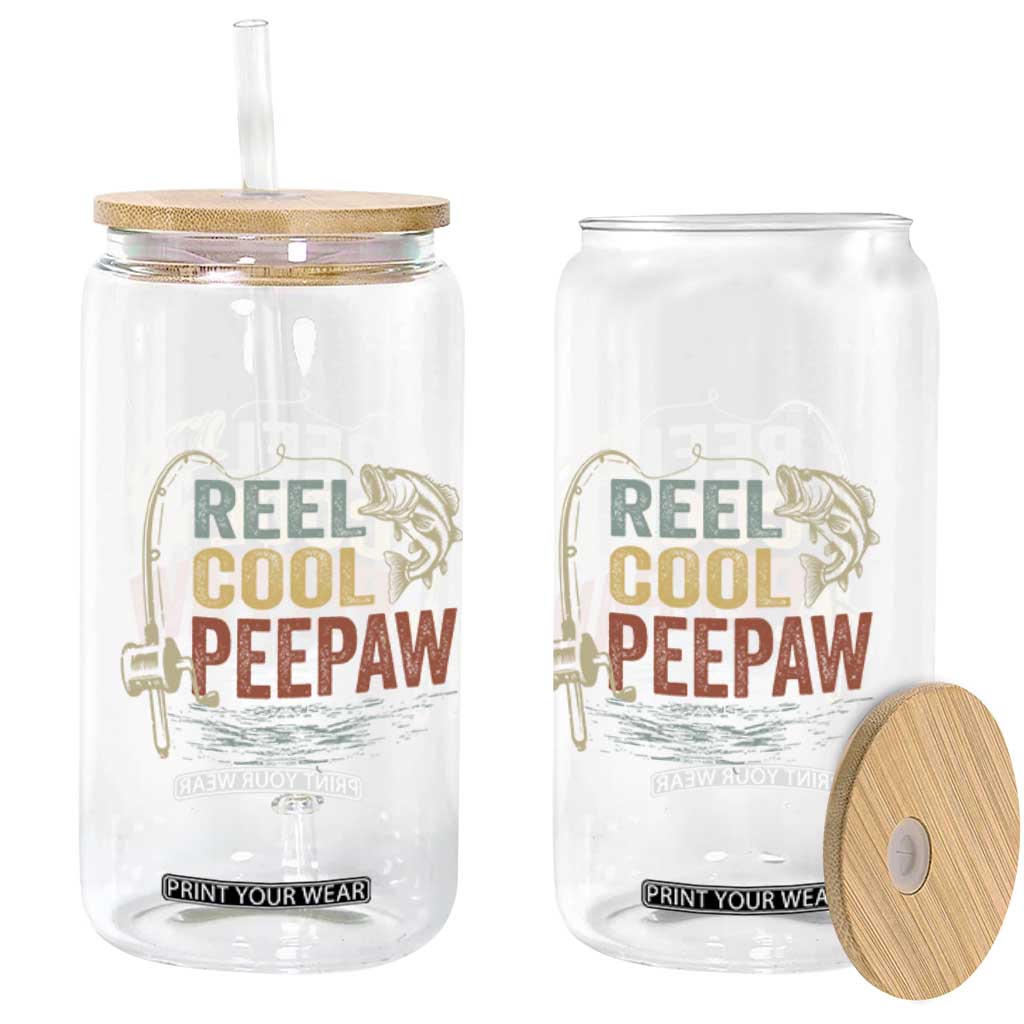 Funny Reel Cool Peepaw Glass Can Fishing Grandpa Fisherman Father's Day TS11 Print Your Wear