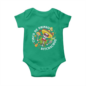 Cinco De Drinko Bitchachos Baby Onesie Funny Cinco De Mayo Drinking Mexican Fiesta TS11 Irish Green Print Your Wear