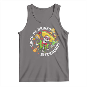 Cinco De Drinko Bitchachos Tank Top Funny Cinco De Mayo Drinking Mexican Fiesta TS11 Deep Heather Print Your Wear