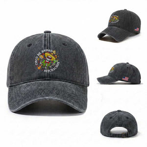Cinco De Drinko Bitchachos Washed Cotton Baseball Cap Funny Cinco De Mayo Drinking Mexican Fiesta TS11 Washed Cap Universal Fit Dark Gray Print Your Wear