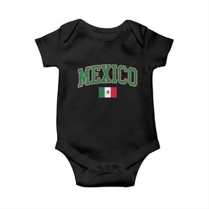 Mexico Flag Vintage Mexican Pride Heritage Baby Onesie TS11 Black Print Your Wear