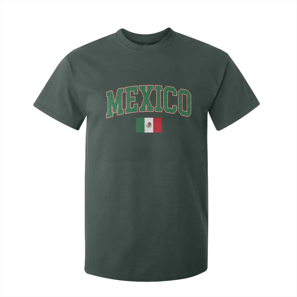Mexico Flag Vintage Mexican Pride Heritage T Shirt For Kid TS11 Dark Forest Green Print Your Wear