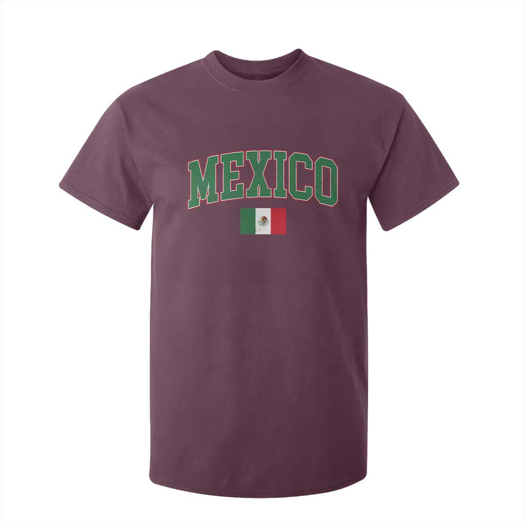 Mexico Flag Vintage Mexican Pride Heritage T Shirt For Kid TS11 Maroon Print Your Wear