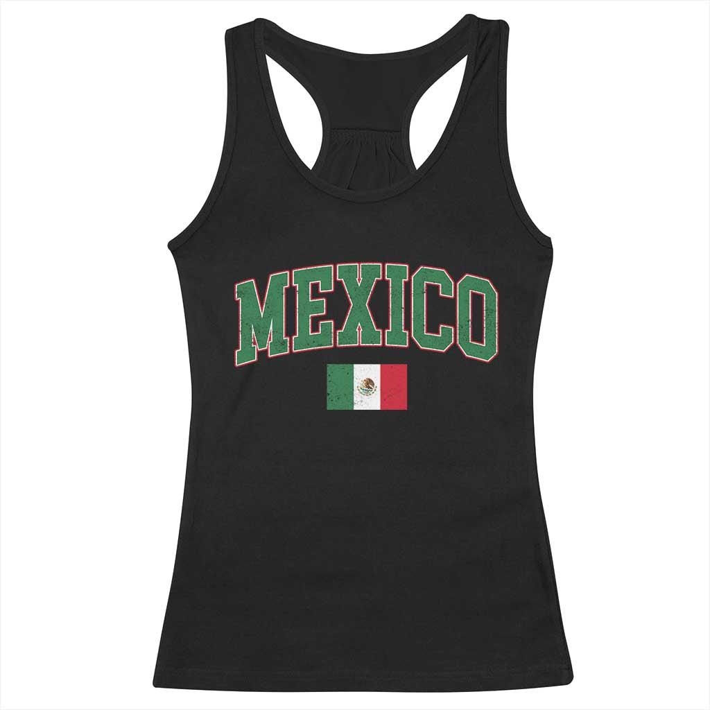 Mexico Flag Vintage Mexican Pride Heritage Racerback Tank Top TS11 Black Print Your Wear