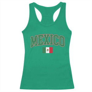 Mexico Flag Vintage Mexican Pride Heritage Racerback Tank Top TS11 Irish Green Print Your Wear
