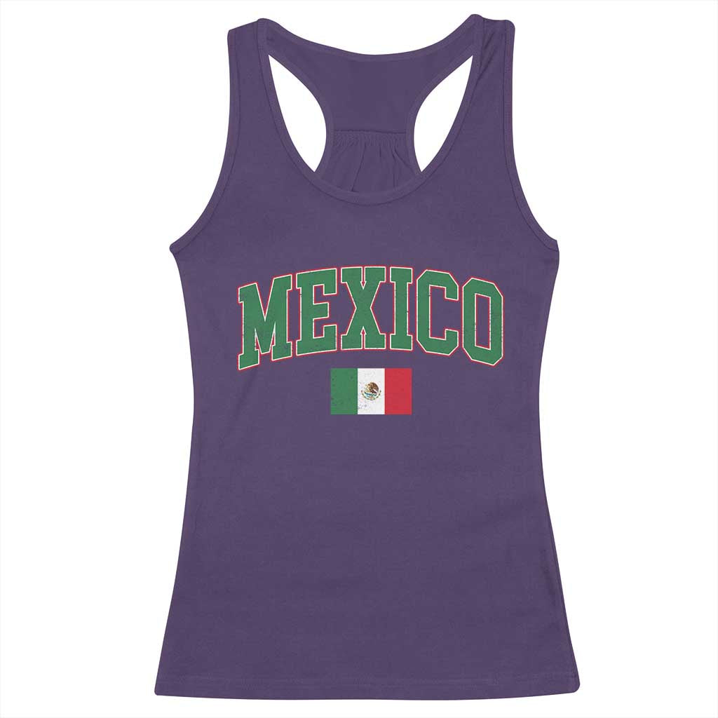Mexico Flag Vintage Mexican Pride Heritage Racerback Tank Top TS11 Purple Print Your Wear
