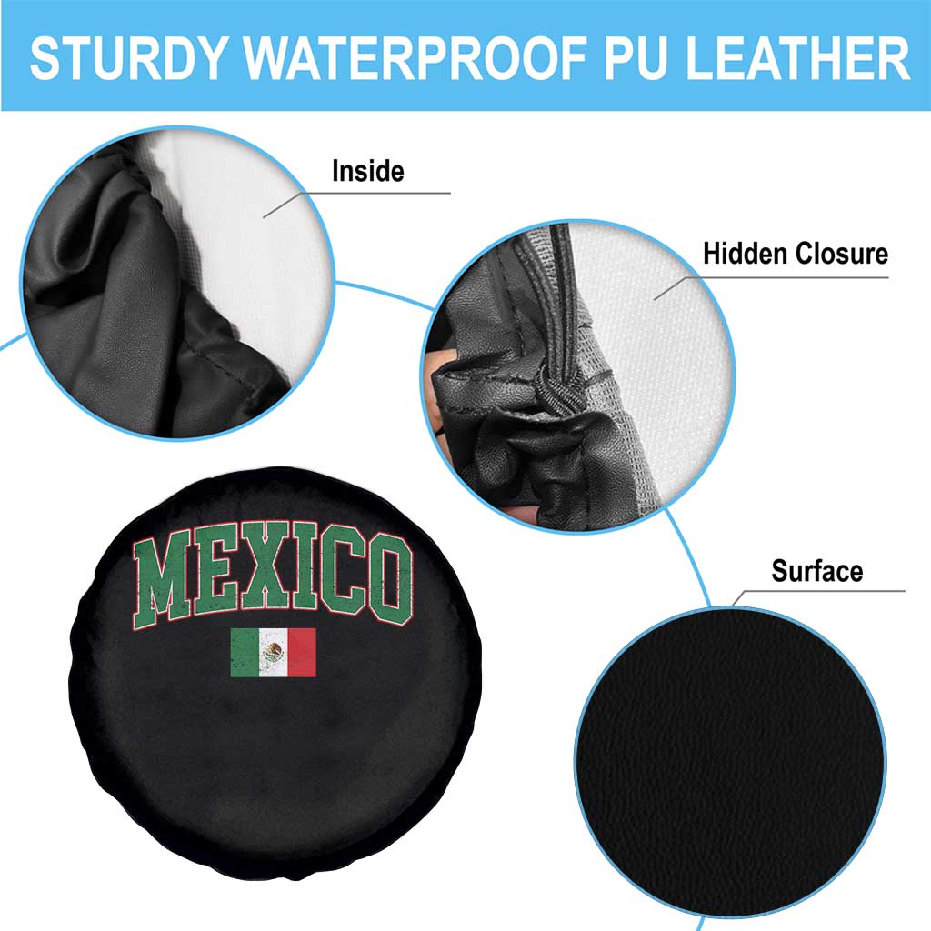 Mexico Flag Vintage Mexican Pride Heritage Spare Tire Cover TS11 Print Your Wear