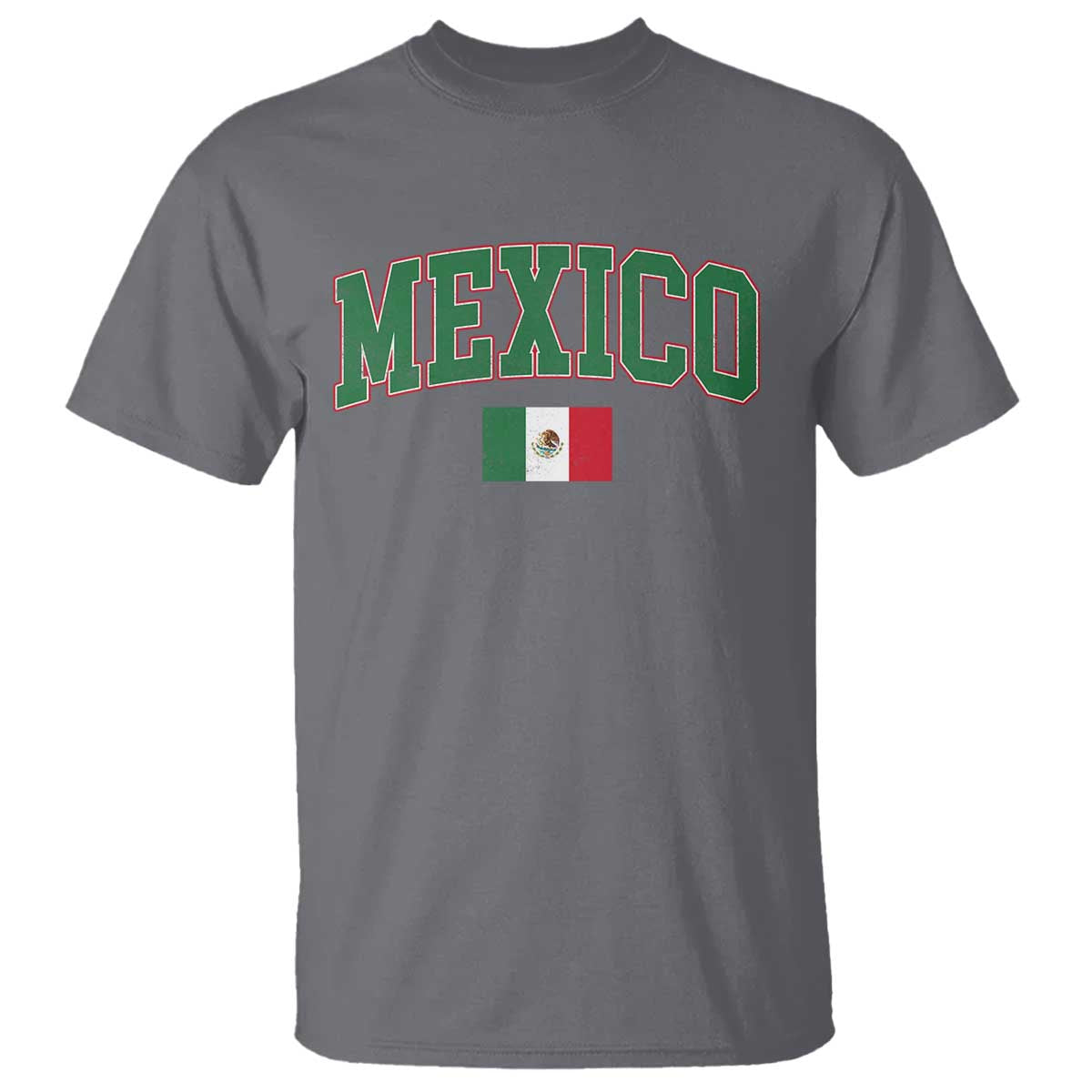 Mexico Flag Vintage Mexican Pride Heritage T Shirt TS11 Charcoal Print Your Wear